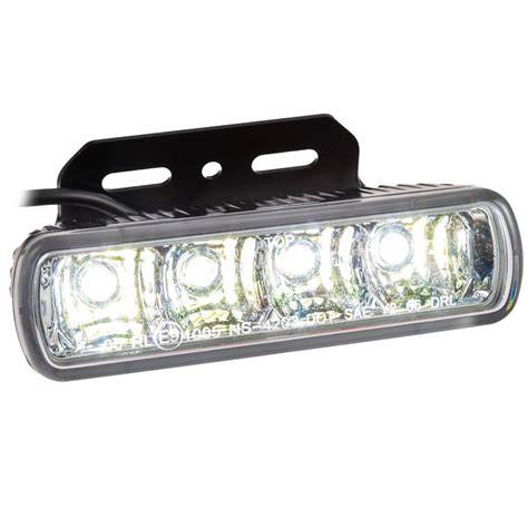 Obrázek: DRL sestava s 6 LED diodami, rozměry 120x36x48 mm, vodotěsná konstrukce