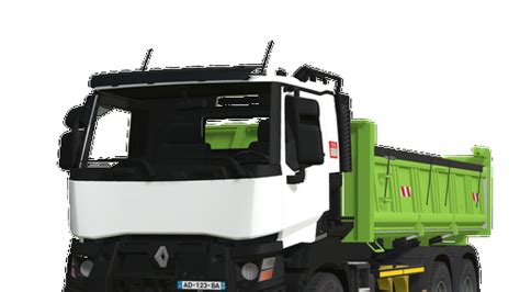 Ilustrace nákladního automobilu Renault Kerax v terénu