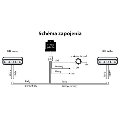 Schéma zapojení denního svícení vozidla Škoda