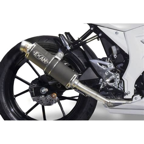 Ukázka výfukového systému Exan X-GP v titanovém provedení