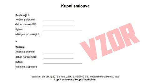 Schéma procesu koupě ojetého vozu Dacia: prověření, kupní smlouva, přepis, pojištění