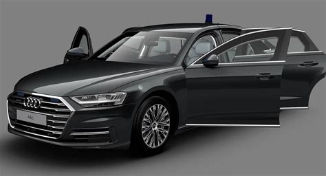 Boční profil pancéřované limuzíny Audi A8 L Security s elegantními liniemi