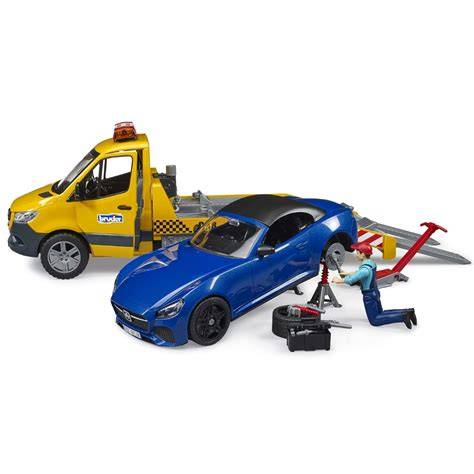 Schéma a komponenty BRUDER Roadster a Sprinter integrace s figurkami BWORLD