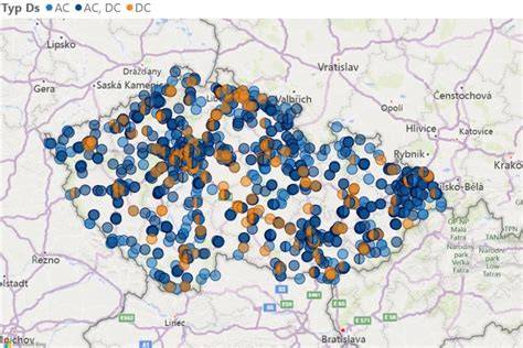 Mapa evropského pokrytí nabíjecí sítě pro nákladní automobily