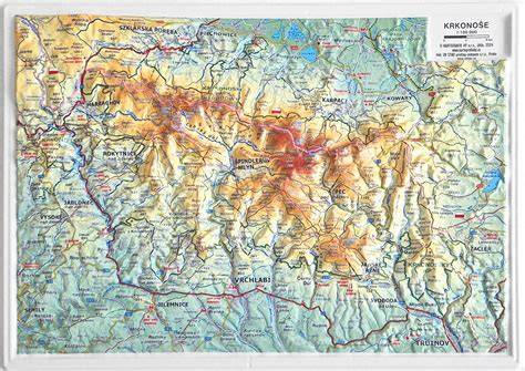 Krkonoše a okolí - ilustrační mapa vybrané lokality