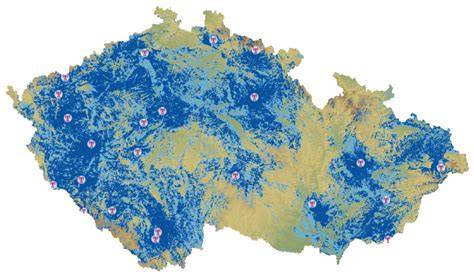 Mapa pokrytí značek pneumatik v zemědělství - regionální preference