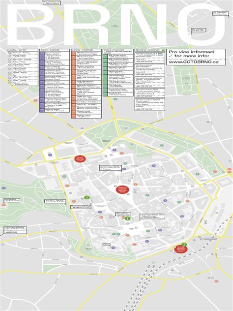 Mapa Brna ukazující rozmístění rodin zapojených do projektu Housing First