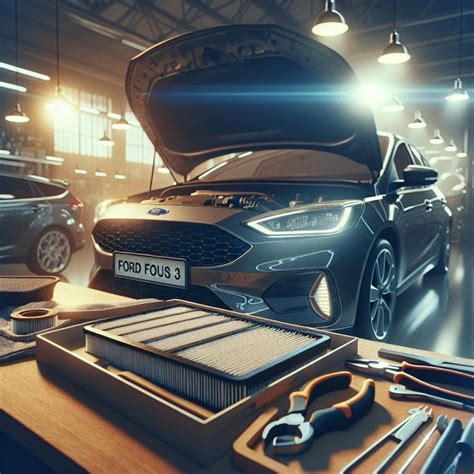 Infografika: Umístění a krok výměny vzduchového filtru Ford Focus