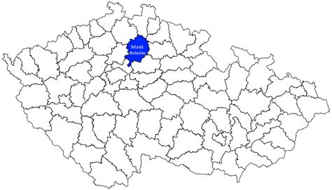 Mapa: Bechyně a Mladá Boleslav - dosah služeb odtahu