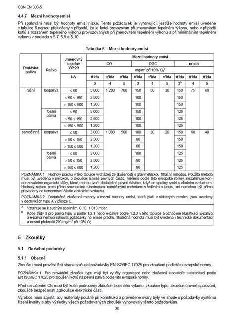 tabulka s přehledem emisních norem, výše ekologické daně a označení ve velkém technickém průkazu