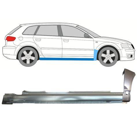 Schéma montáže pravého předního blatníku na Audi A3 8P