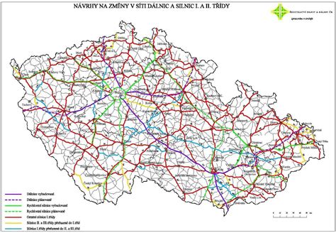 Mapa regionu Domažlicko a napojených komunikací II. třídy č. 193 a dalších