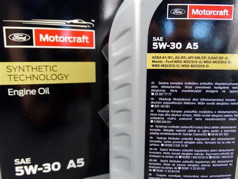 Infografika: Přehled specifikací a kompatibilit Ford Formula F 5W-30 a Ford Motorcraft A5 5W-30