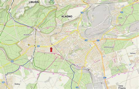 Mapa lokací autoservisů Kročehlavy Kladno