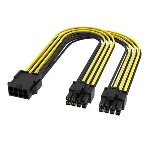 Infografika ukazující schéma zapojení 8-pin CPU a duální PCIe 8-pin (6+2) do modulárního zdroje a grafické karty