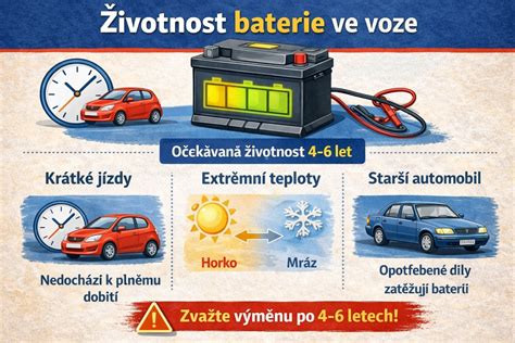 Infografika: Signály špatné autobaterie a jejich řešení