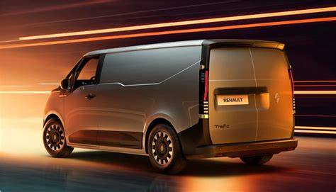 Infografika: Trafic Van E‑Tech Electric - objem, rozměry a nakládání