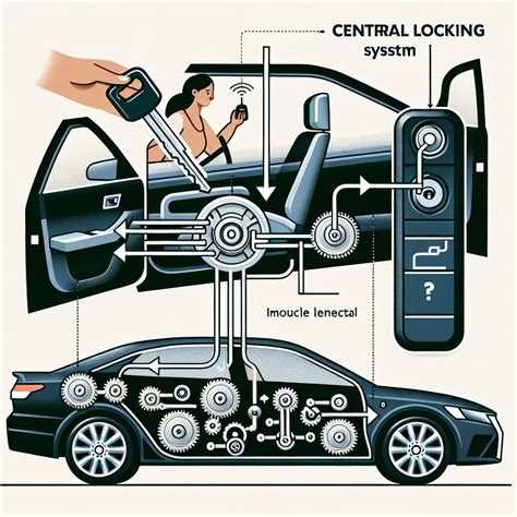 Infografika: Jak funguje centrální zamykání a kabeláž dveří ve vozidle Audi
