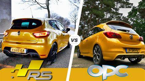Infografika: Srovnání výkonů a jízdních charakteristik Opel Corsa OPC a Renault Clio R.S.