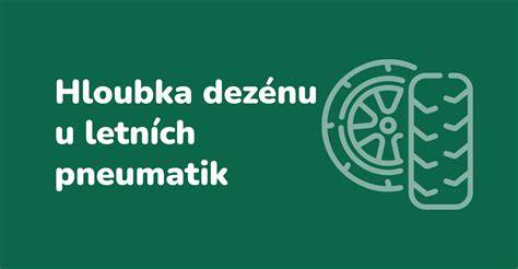 Schéma: hloubka dezénu a její vliv na jízdní vlastnosti