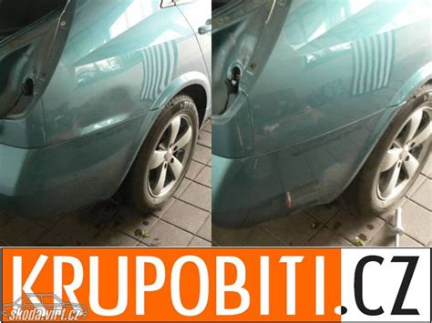 Opravy karoserie po krupobití PDR - vizualizace procesu