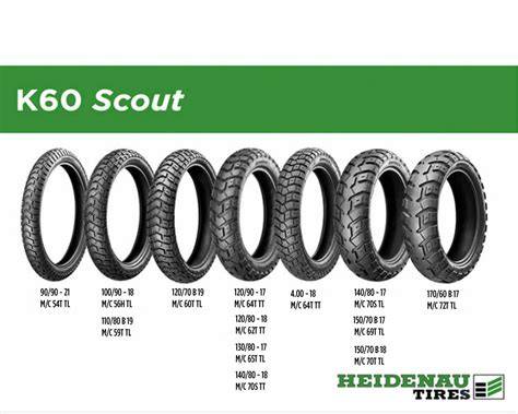 Obrázek srovnání rozměrů a vzorků Heidenau K60 Pro vs K60 Scout