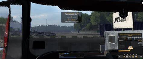 Screenshot: Ukázka konfigurace multimon v ETS2 (r_multimon_mode 4)