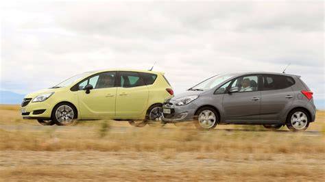 Schéma porovnání motorů a rozměrů Meriva vs ix20