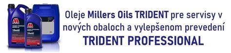 obal plechovky motorového oleje Millers Oils Trident