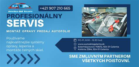 Mapa s pokrytím servisních center pro výměnu autoskel v Praze
