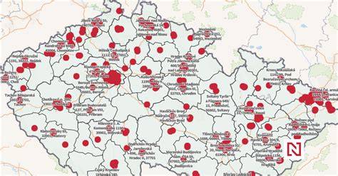 Mapa servisních poboček a dostupnost