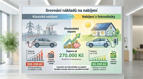 Infografika: Porovnání nákladů EV a spalovací auta na 100 km