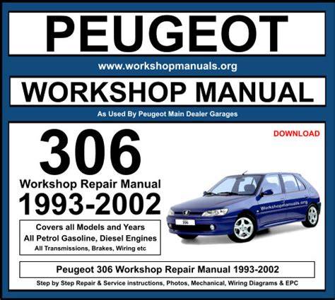Скриншот: vyhľadávanie pdf manuálu Peugeot 306