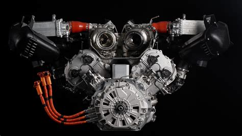 Schéma paralelního twin-turbo na motoru V8