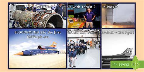 Obrázek koncepčního Bloodhound SSC v poušti a detailů kokpitu