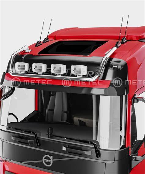 Illustration: Montáž krytu pozičních světel na clonu Volvo FH