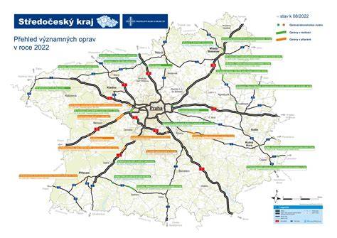 Mapa oblasti Vyškov a okolí dopravně dostupná pro rychlý výjezd