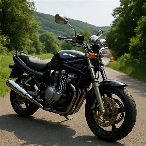 Obrázek pravého boku motoru Suzuki Bandit 600 s vyznačenou polohou matky a seřizovacího štěfu