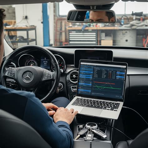 Schéma: Programování klíče Mercedes pomocí programátoru VVDI MB