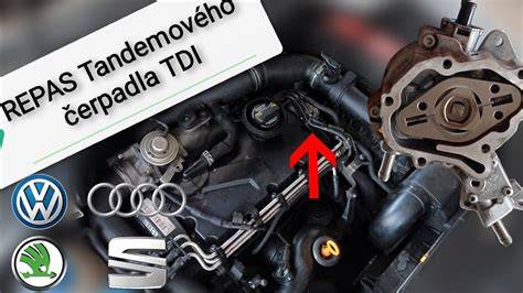 schéma tandemového čerpadla TDI a umístění těsnění