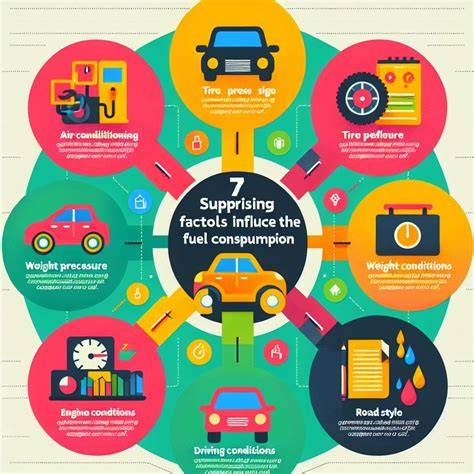 Infografika: Co ovlivňuje spotřebu paliva (přehled komponent a jejich vliv)