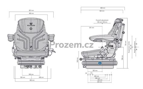detail mechanismu ovládání výšky sedadla