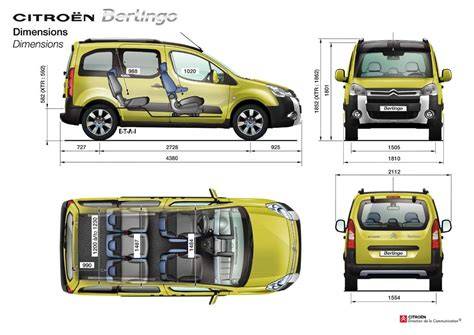Infografika: Vnitřní prostor a kapacita zavazadlového prostoru Berlingo