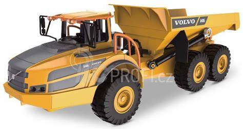 Obrázek: Realisticky zpracovaný RC kloubový dumper Volvo A60H s detailní kostrou a diodovým osvětlením