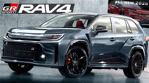 Infografika: Srovnání verzí RAV4 (Hybrid, AWD, PHEV, GR Sport) a jejich specifikací