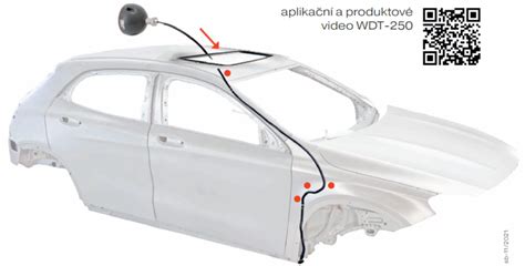 Schéma umístění odtokových kanálků u moderního automobilu