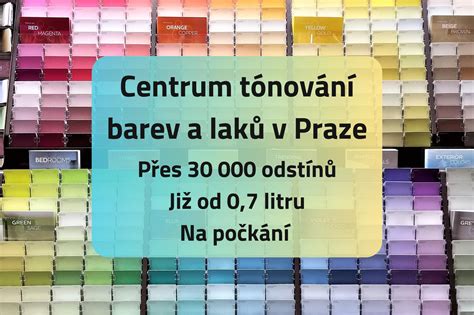 Mapa rozmístění kódů barev a ukázky laků podle odstínů