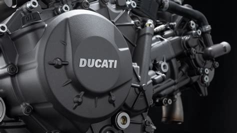detailní záběr na motor motocyklu Ducati Multistrada