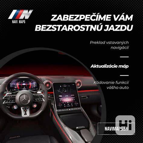 Infografika s kroky aktualizace map a FW pro navigace