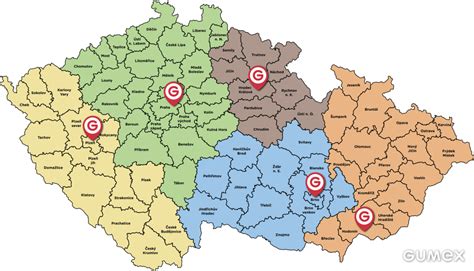 Mapa regionů s nejčastějšími nabídkami aut na zahradkách